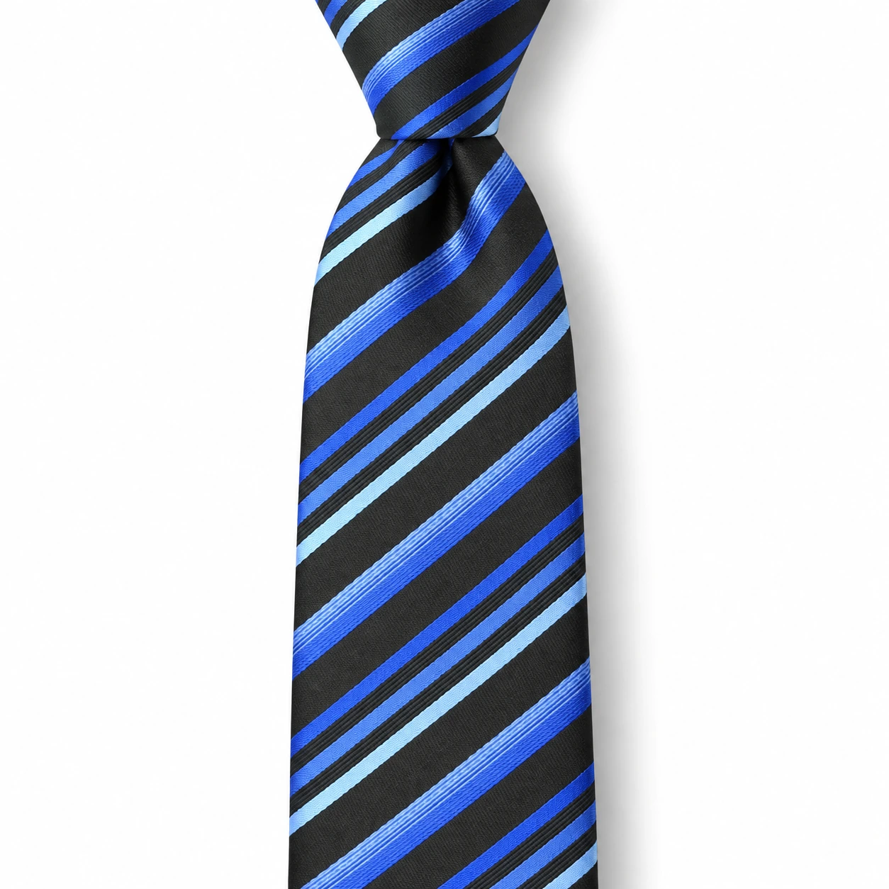 Black and Blue Multi Stripe Skinny Tie