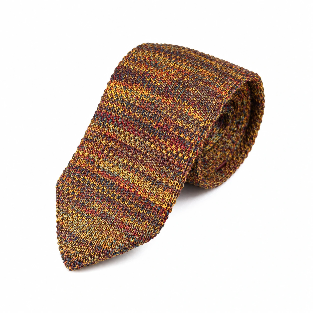 Brown and Gold Knit Tie