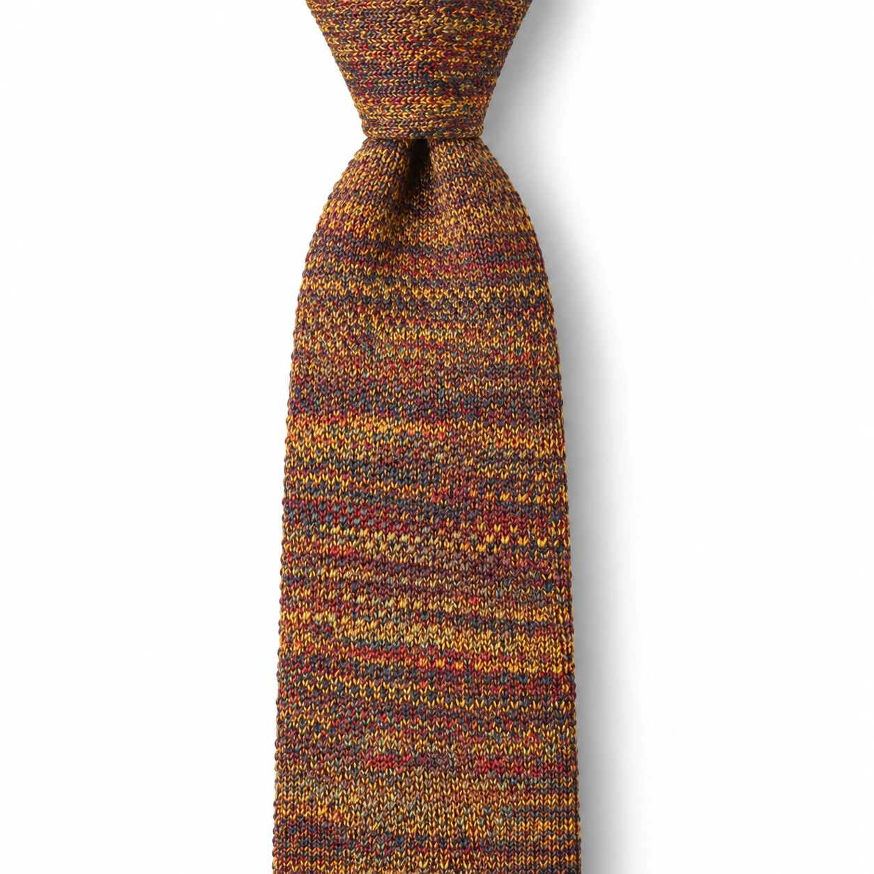 Brown and Gold Knit Tie