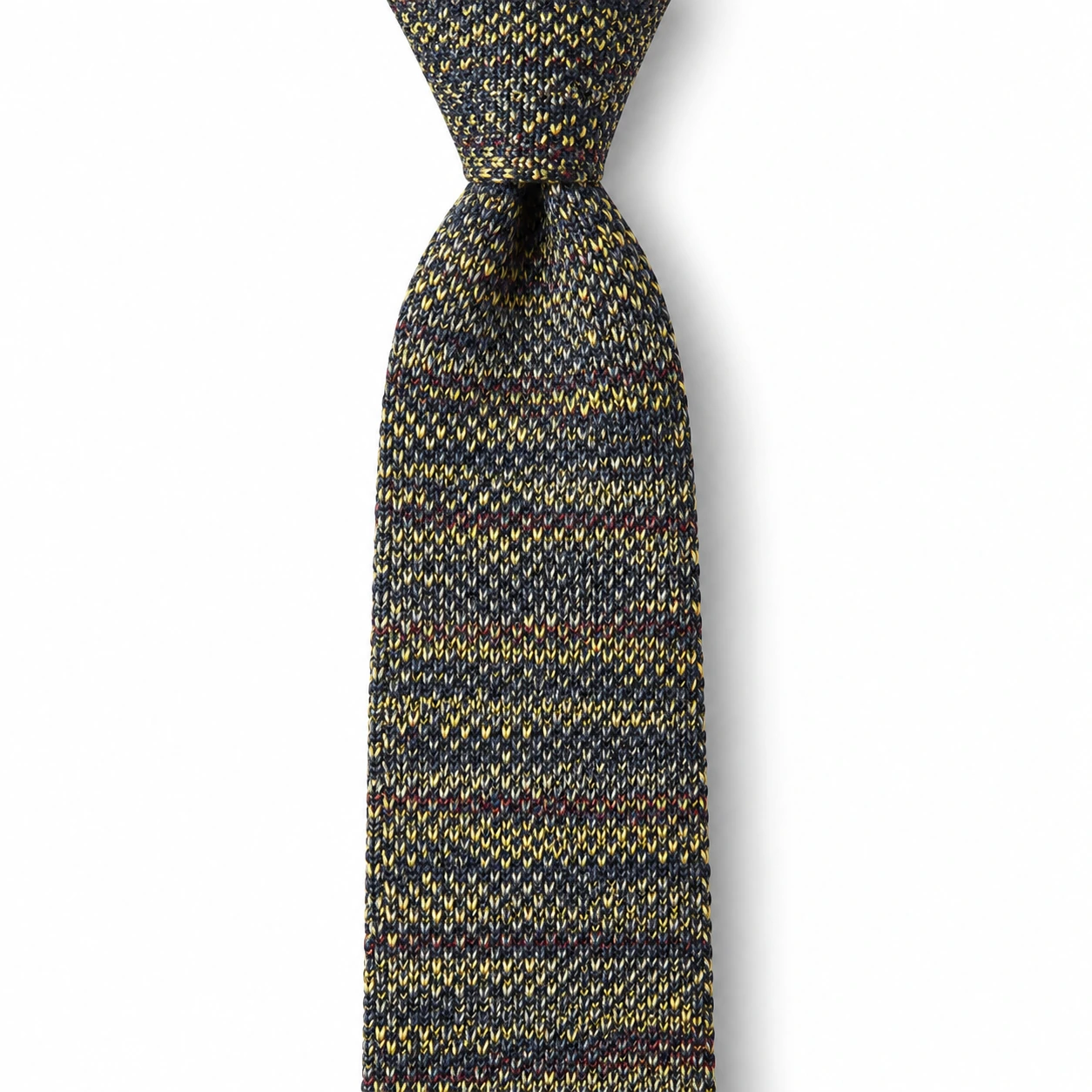 Charcoal and Gold Knit Tie