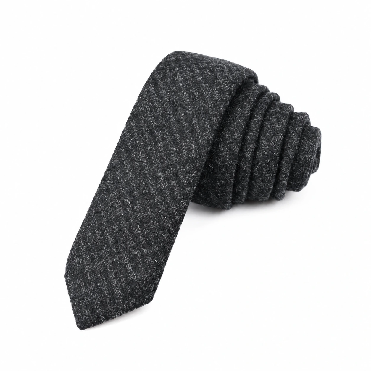 Charcoal Textured Skinny Tie