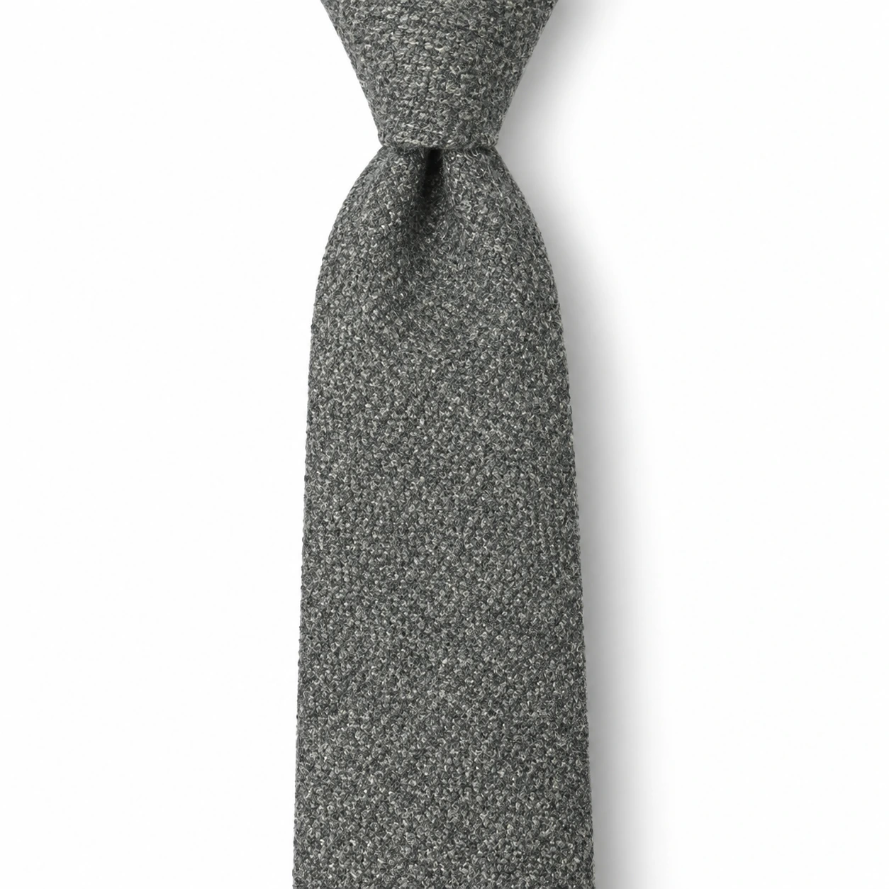Gray Textured Skinny Tie