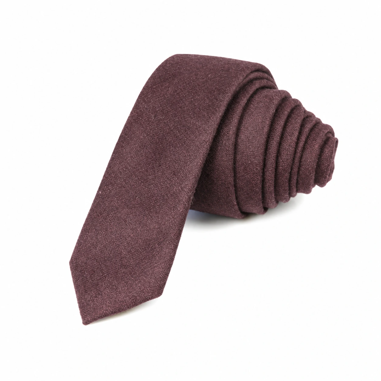 Burgundy Textured Skinny Tie