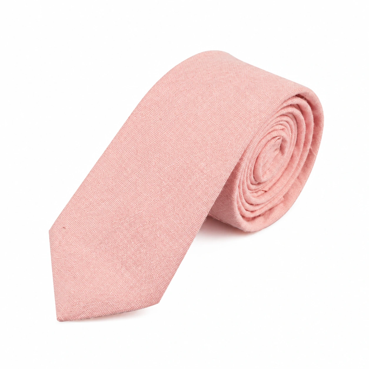 Blush Pink Textured Skinny Tie