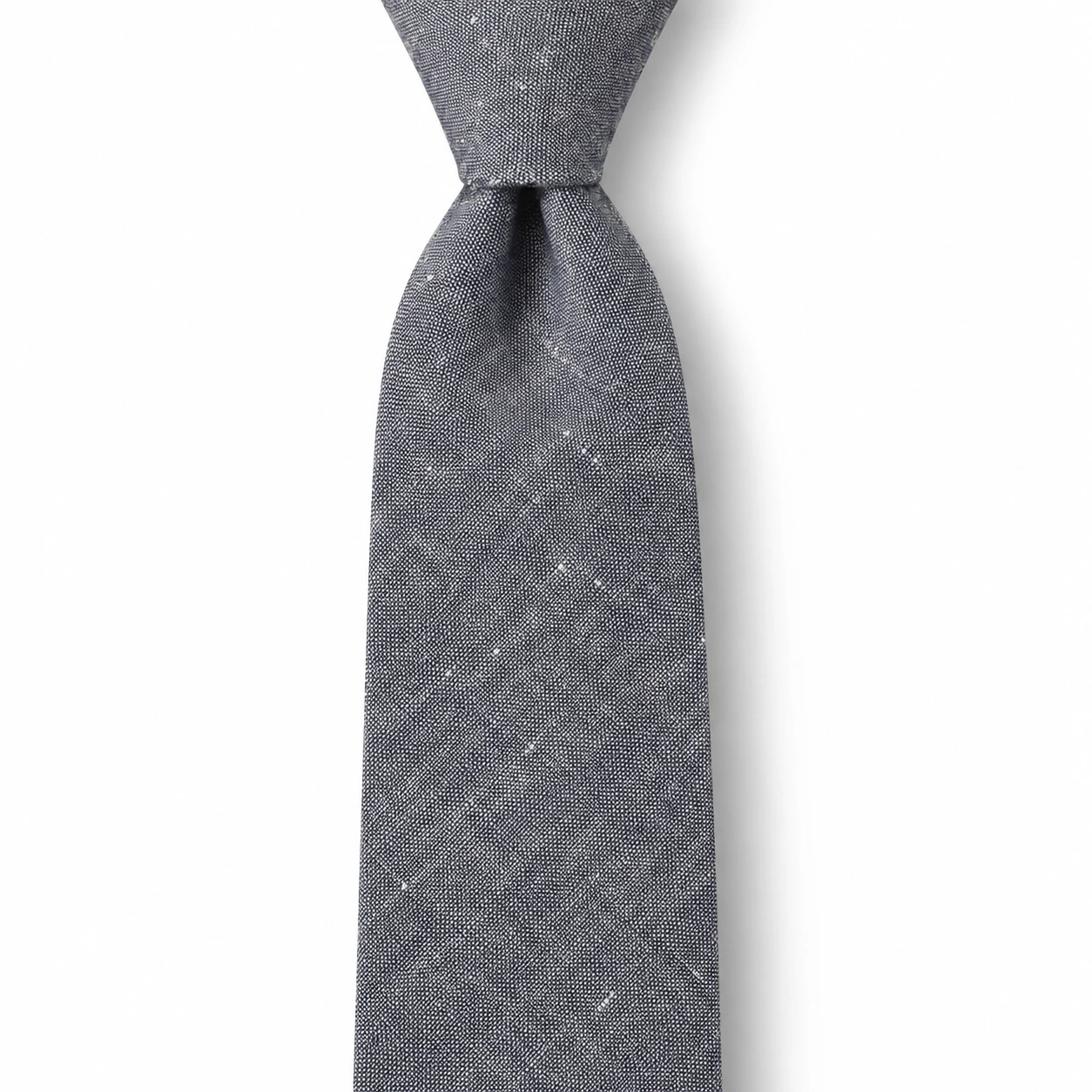 Gray Textured Skinny Tie