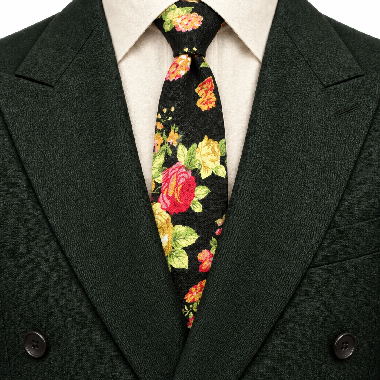 Black Rose Print Skinny Tie — view 3 of 3