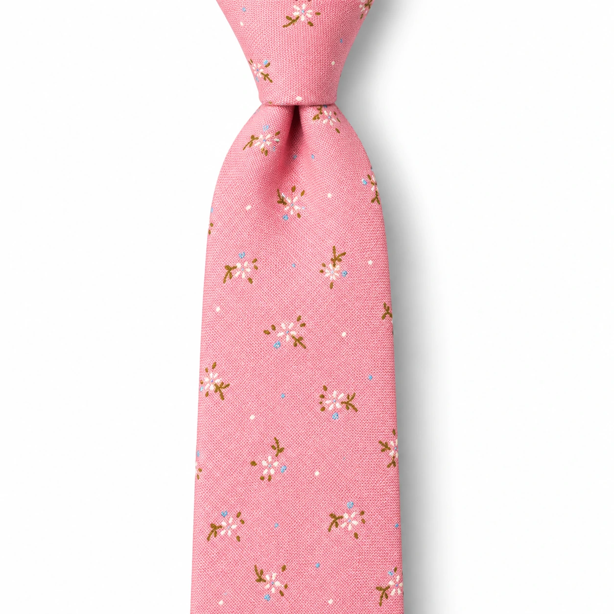 Pink Small Floral Skinny Tie