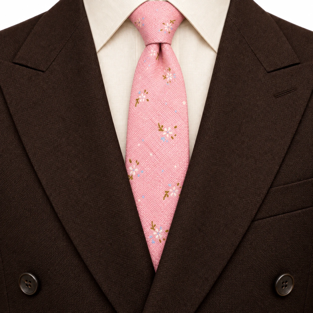 Pink Small Floral Skinny Tie — view 3 of 3