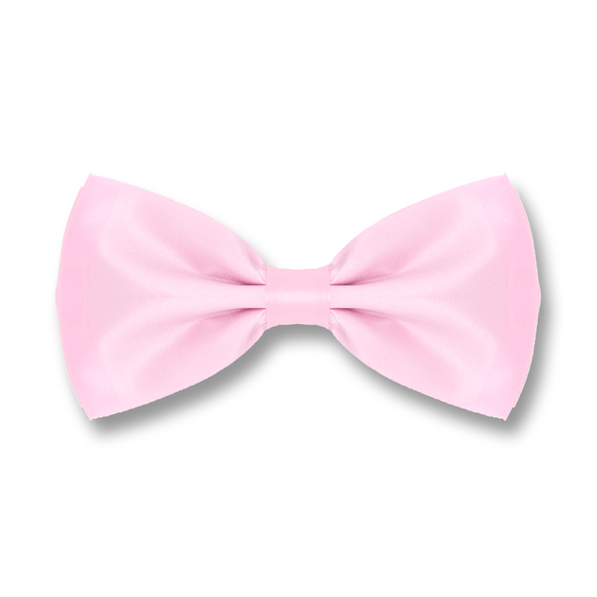 Pig Pink Polyester Solid Skinny Bow Tie