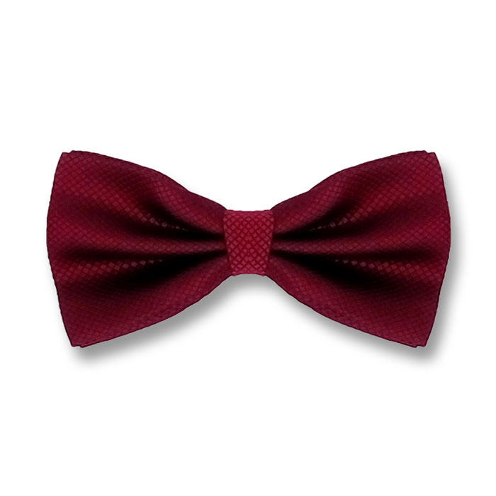 Firebrick Polyester Solid Butterfly Bow Tie