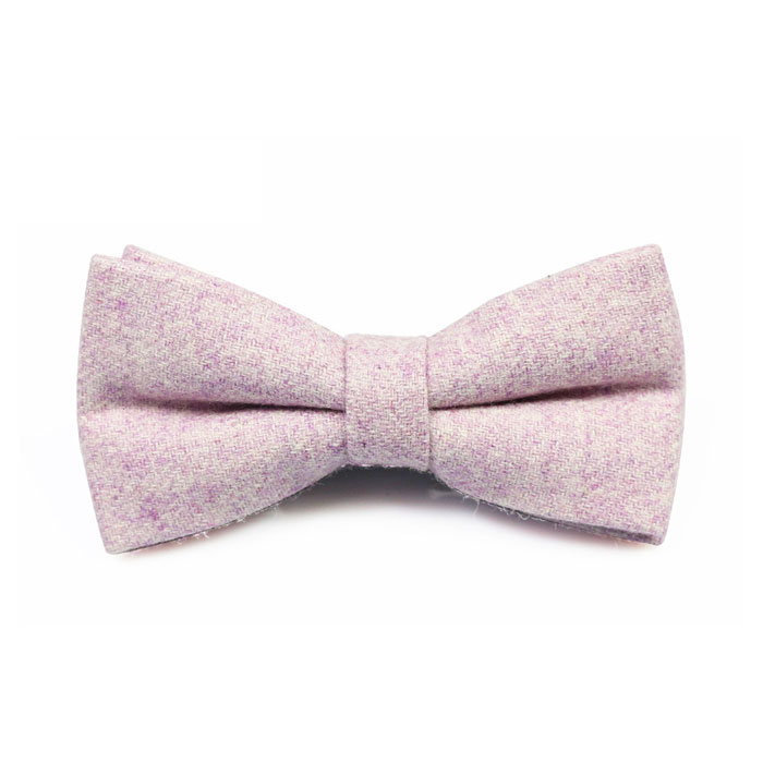 Pink Cotton Solid Butterfly Bow Tie