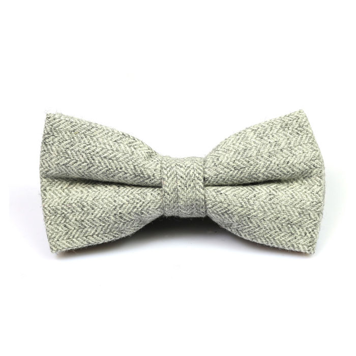 Gray Goose Cotton Solid Butterfly Bow Tie