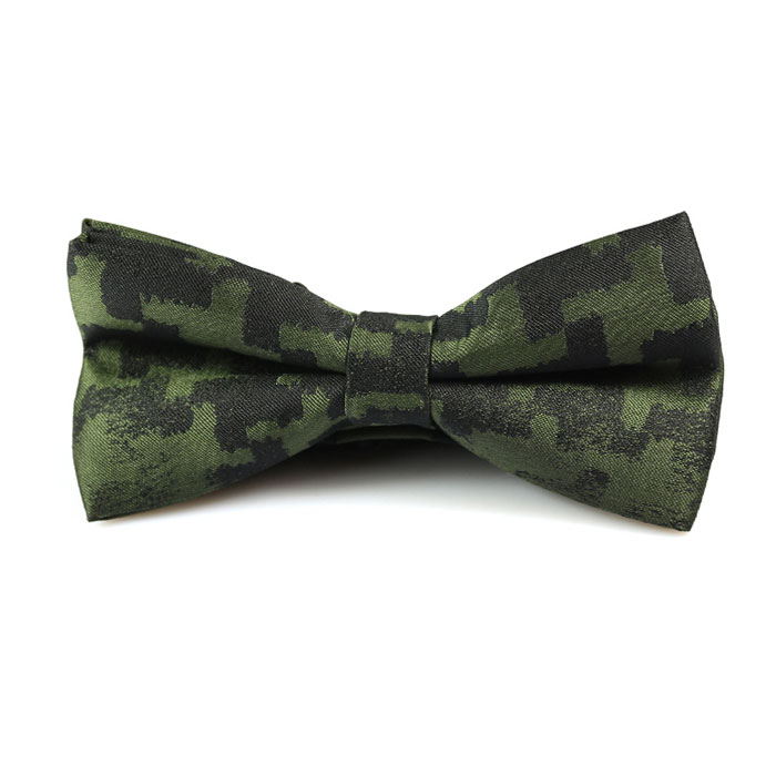 Venom Green and Night Polyester Camouflage Butterfly Bow Tie