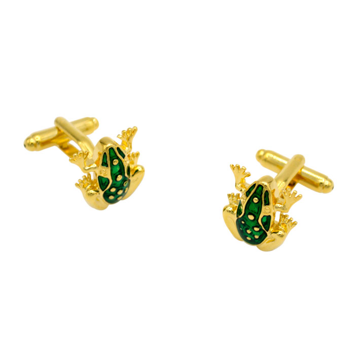 Gold Soild Frog Cufflinks