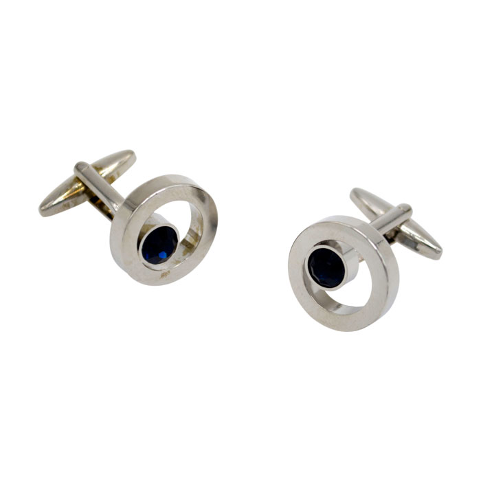 Black Circling Around Silver Cufflinks
