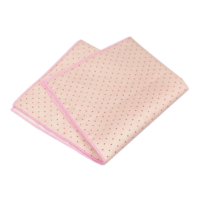 Misty Rose Cotton Polka Dot Pocket Square