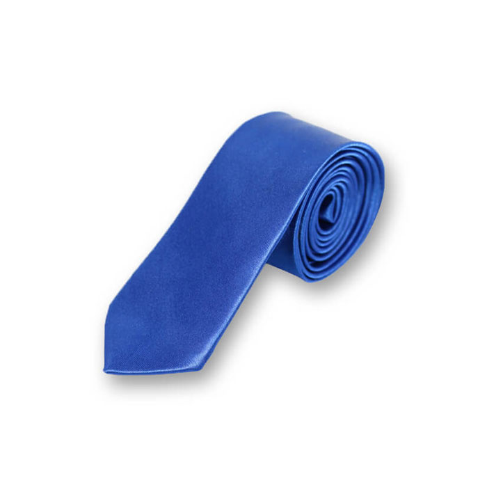 5cm Cobalt Blue Polyester Solid Skinny Tie