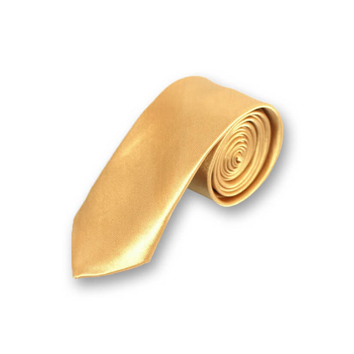 5cm Goldenrod Polyester Solid Skinny Tie