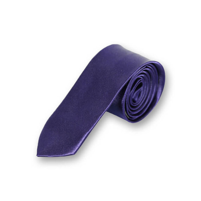 5cm Midnight Polyester Solid Skinny Tie