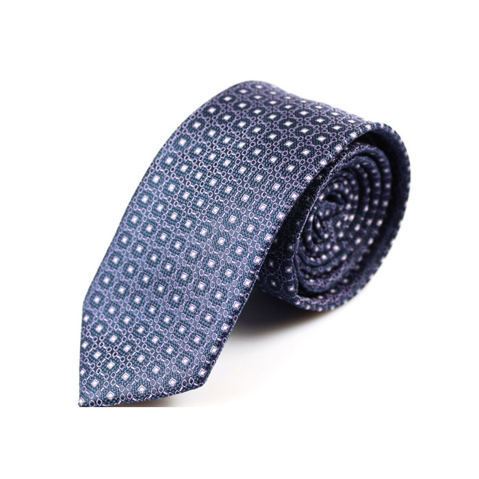 6cm Grape and Dark Slate Blue Polyester Novelty Skinny Tie