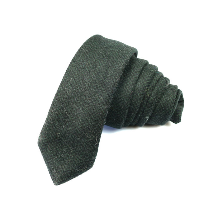 5cm Dark Forest Green Cotton Solid Skinny Tie