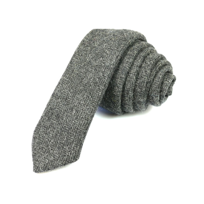 5cm Gray Goose Cotton Solid Skinny Tie