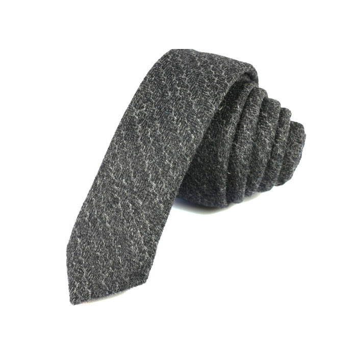 5cm Dark Slate Grey Cotton Solid Skinny Tie