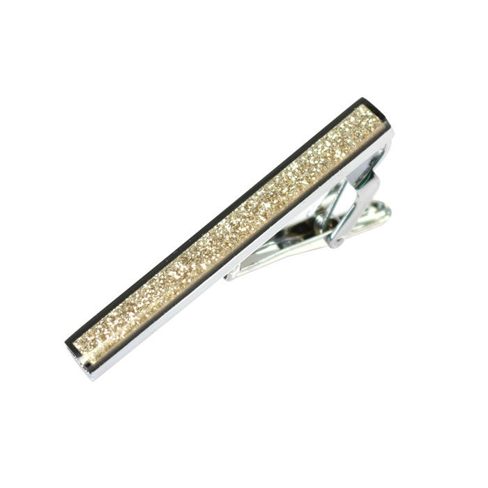 Cornsilk Gemstone Gray Dolphin Tie Bar