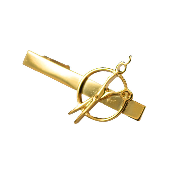 Gold Scissors Tie Bar